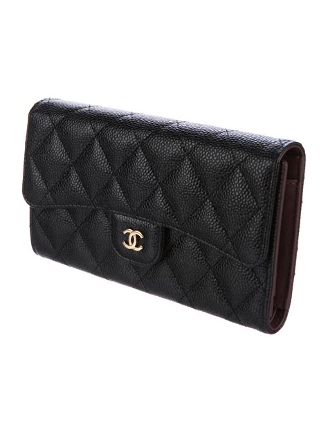 chanel classic quilted tri fold wallet|Chanel 2017 Caviar Quilted Trifold Wallet .